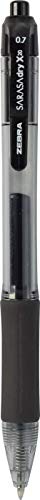 Zebra Pen Sarasa Dry X20 Retractable Gel Pen, Medium Point, 0.7mm, Black Ink, 12-Pack