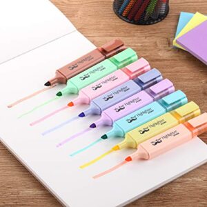 Mr. Pen- Pastel Highlighter, 8 pcs, Tank Style, Chisel Tip, Highlighters Pastel, Bible Highlighter, Aesthetic School Supplies, Cute School Supplies, Aesthetic Cute Highlighters, Highlighters No Bleed