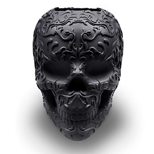 Wicked Vanity Beauty Skull Makeup Brush Holder, Pen Holder, Vanity, Desk, Office Organizer, Stationary, Decor Planter