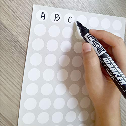 Coding Labels Circle 3/4" Round Color Coding Circle 1050pcs Dot Labels Color-Coding Labels Label Circle Stickers(White)