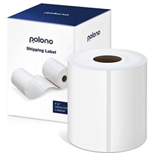 4"x6" Direct Thermal Shipping Label Compatible with Zebra, JADENS, iDPRT SP410, POLONO Perforated Postage Label Paper for MUNBYN, Rollo, Jiose, Permanent Adhesive, Commercial Grade, 200 Labels/Roll