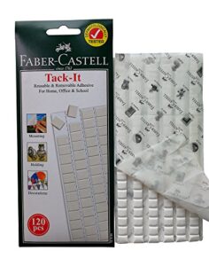 faber-castell reusable removable adhesive tacky putty white tack, poster & multipurpose wall safe sticky tack (120 pieces)