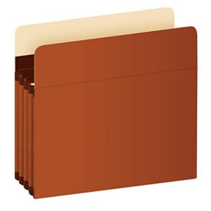 pendaflex expanding accordion file pockets, extra durable, expands 3.5″, letter size, reinforced with dupont tyvek material, 10/box (15421) , brown