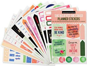essential weekly planner stickers – she believed she could (set of 160 stickers)