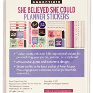 Essential Weekly Planner Stickers - She Believed She Could (Set of 160 Stickers)