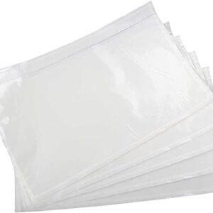 Clear 7.5'' x 5.5'' Packing List Envelopes, Adhesive Shipping Label Pouch/Sleeve (50 Pack)