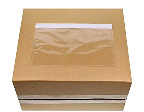 Clear 7.5'' x 5.5'' Packing List Envelopes, Adhesive Shipping Label Pouch/Sleeve (50 Pack)