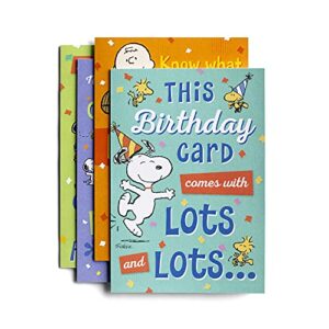 dayspring – peanuts – happy birthday – 4 design assortment with scripture – 12 boxed cards & envelopes (j0381)