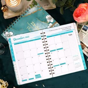 Planner 2023-2024 - July 2023-June 2024, 2023-2024 Academic Weekly & Monthly Planner with Tabs, 6.4" x 8.5", Hardcover with Back Pocket + Thick Paper + Twin-Wire Binding - Green