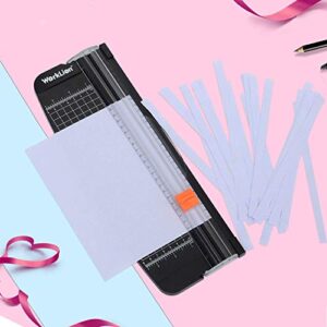 WORKLION Small Paper Trimmer, Portable Paper Cutter for Label, Origami, Card, Photo, Coupon, Scrapbook, Cardstock, Laminated Paper, and Craft Project