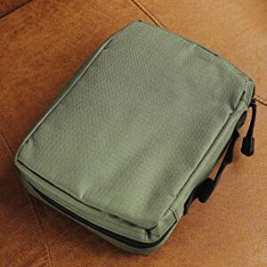 Compass Bible Cover, Zippered, with Handle, Nylon, Green, Medium