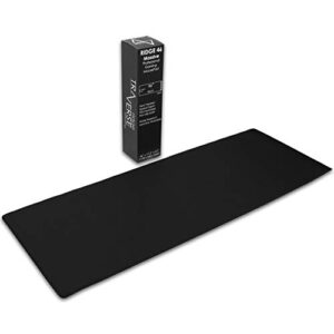 pro gaming mouse pad (5mm) | traverse ridge massive 46 inch | 46×17.3×0.20 extra thick | black/black | dense weave speed poly, superior control | stitched edge, washable, giant large desk mat