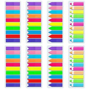 elii 1600pcs tabs page markers sticky index tabs,book tabs arrow flags transparent sticky notes colored writable and repositionable book flags annotation tabs,page tabs[10 colors, 8 sets] (1600)