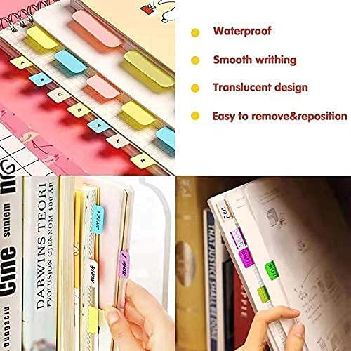 ELII 1600pcs Tabs Page Markers Sticky Index Tabs,Book Tabs Arrow Flags Transparent Sticky Notes Colored Writable and Repositionable Book Flags Annotation Tabs,Page Tabs[10 Colors, 8 Sets] (1600)