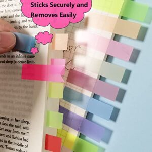 ELII 1600pcs Tabs Page Markers Sticky Index Tabs,Book Tabs Arrow Flags Transparent Sticky Notes Colored Writable and Repositionable Book Flags Annotation Tabs,Page Tabs[10 Colors, 8 Sets] (1600)