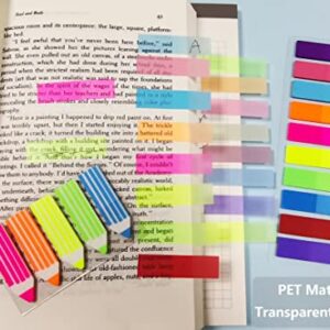 ELII 1600pcs Tabs Page Markers Sticky Index Tabs,Book Tabs Arrow Flags Transparent Sticky Notes Colored Writable and Repositionable Book Flags Annotation Tabs,Page Tabs[10 Colors, 8 Sets] (1600)