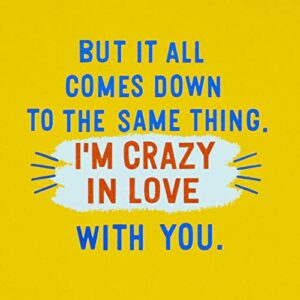 Hallmark Funny Love Card, Crazy (Romantic Anniversary Card, Birthday Card, Sweetest Day Card)