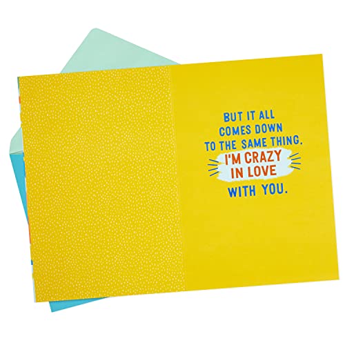 Hallmark Funny Love Card, Crazy (Romantic Anniversary Card, Birthday Card, Sweetest Day Card)