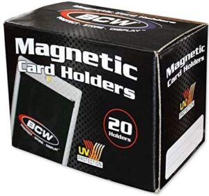 box of 20 bcw magnetic card holders – 35 pt.