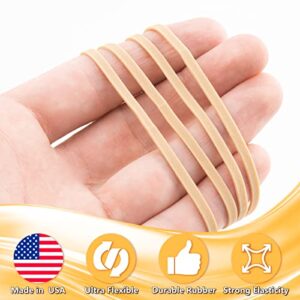 BILINNY Rubber Bands Size 33 - 5 lb. Bulk Pack Made in USA - Tan Color - 3.5 X 1/8 inches RubberBands