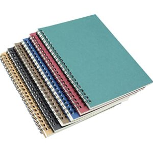 Spiral Notebook, 6 Pcs A5 Craft Softcover 8mm Ruled 6 Color 60 Sheets -120 Pages Journals for Study and Notes(6 color)