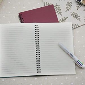 Spiral Notebook, 6 Pcs A5 Craft Softcover 8mm Ruled 6 Color 60 Sheets -120 Pages Journals for Study and Notes(6 color)