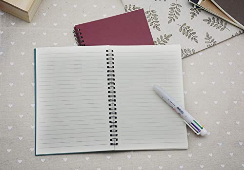 Spiral Notebook, 6 Pcs A5 Craft Softcover 8mm Ruled 6 Color 60 Sheets -120 Pages Journals for Study and Notes(6 color)