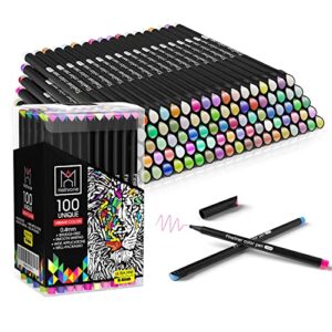 hethrone fine tip pens – colored pens fineliner pens journal planner pens for bullet journaling note taking office school supplies 100 colors