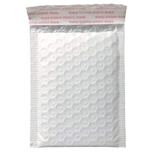 3.5×5 inch white poly bubble mailers padded envelopes, self-sealing shipping bags 50 pack