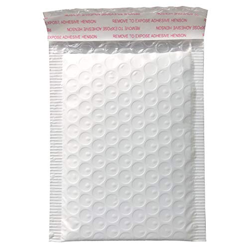 3.5x5 Inch White Poly Bubble Mailers Padded Envelopes, Self-Sealing Shipping Bags 50 Pack