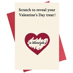 scratch valentine’s day card, special interactive funny naughty card for boyfriend husband fiance