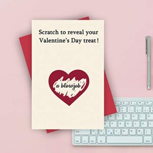 Scratch Valentine’s Day Card, Special Interactive Funny Naughty Card for Boyfriend Husband Fiance