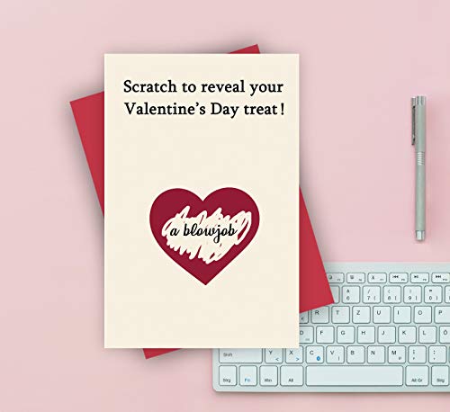 Scratch Valentine’s Day Card, Special Interactive Funny Naughty Card for Boyfriend Husband Fiance