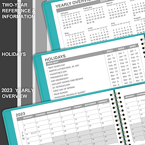 Weekly Appointment Book 2023 - Daily Hourly Planner 2023, January 2023- December 2023, 8.4" x 10.6", 15-Minute Interval, Flexible Soft Cover, Twin-Wire Binding, Perfect for Your Life