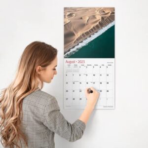 RED EMBER Wonders of Planet Earth 2023 Hangable Monthly Wall Calendar | 12" x 24" Open | Thick & Sturdy Paper | Giftable | Absolutely Astounding