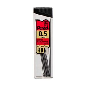 Pentel Super Hi-Polymer Lead Refills Value Pack (C257BPHB6), original version, 0.5/0.7mm