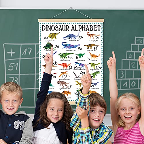 Dinosaur Alphabet Chart Hanger Painting Dinosaur Classroom Posters and Decorations Dinosaur Theme Educational Poster A to Z Dinosaur Names Alphabet Learning Chart for Preschool and Kindergarten