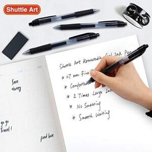 Black Gel Pens, 100 Pack Shuttle Art Retractable Medium Point Rollerball Gel Ink Pens Smooth Writing with Comfortable Grip for Office School Home Work