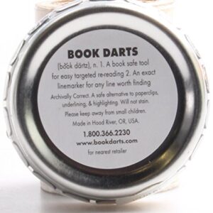 Book Darts 125 Count Tin Bronze Bookmarks - Line Book Markers