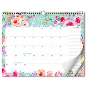 s&o watercolor floral wall calendar from jan 2023-jun 2024 – tear-off monthly calendar – 18 month academic wall calendar 2023-2024 – hanging calendar to track for anniversaries & appointments – 10.5×13.5”in