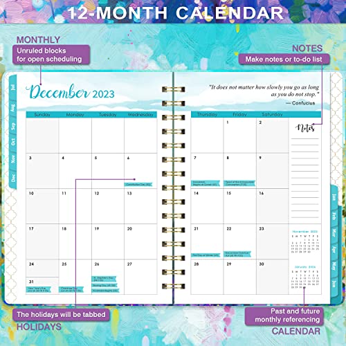 Planner 2023-2024 - Jul.2023 - Jun.2024, 2023-2024 Planner, Academic Planner 2023-2024, 2023-2024 Planner Weekly & Monthly with Tabs, 6.3" x 8.4", Hardcover + Back Pocket + Twin-Wire Binding, Daily Organizer - Oil Painting