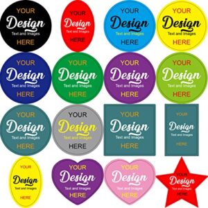 100-500 Pack Custom Stickers Personalized Labels, Customized Stickers with Any Image Logo and Text. Custom Stickers for Business Logo Thank You Labels