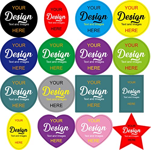 100-500 Pack Custom Stickers Personalized Labels, Customized Stickers with Any Image Logo and Text. Custom Stickers for Business Logo Thank You Labels