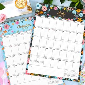 2023-2024 Wall Calendar - 18 Monthly Wall Calendar with Thick Paper, July 2023 - Dec 2024, 12" x 17", Large Blocks with Julian Dates, Twin-Wire Binding, Hanging Hook, Perfect for Home & Office Planning