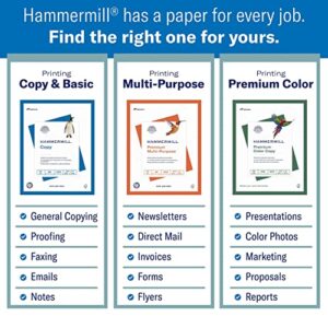 Hammermill Cardstock, Premium Color Copy, 100 lb, 8.5x11 - 1 Pack (250 Sheets) - 100 Bright, Made in the USA Card Stock, 120024R, White