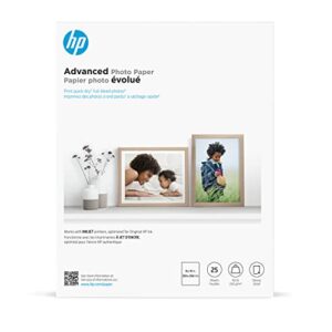 hp advanced photo paper, glossy, 65 lb, 8 x 10 in., 203 x 254 mm, 25 sheets