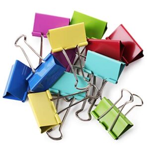mr. pen- extra large binder clips, 2 inch, 12 pack, assorted color, binder clips extra large, big binder clips, large paper clip, large paper clamps, binder clamps, large binder clips, large clip