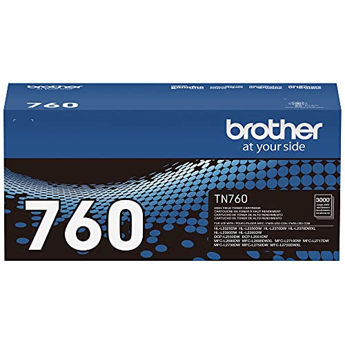 Brother Genuine Cartridge TN760 High Yield Black Toner,1 Pack