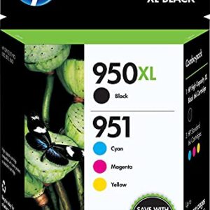 Hp 951 / 950Xl (C2p01fn) Ink Cartridges (Cyan Magenta Yellow Black) 4-Pack In Retail Packaging