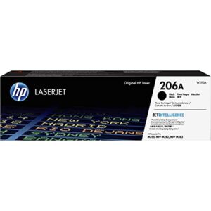 hp 206a black toner cartridge | works with hp color laserjet pro m255, hp color laserjet pro mfp m282, m283 series | w2110a